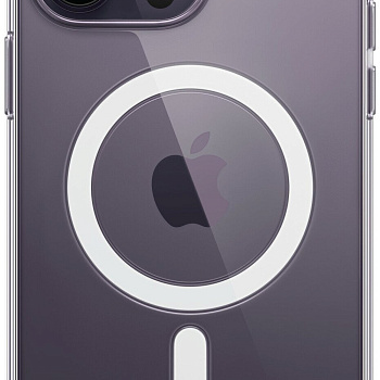 Чехол MagSafe прозрачный на iPhone 15